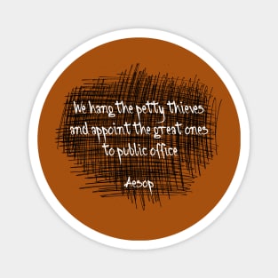 Aesop Satire. Words of Wisdom Collection Magnet